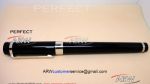 Perfect Replica Cartier Stainless Steel Calip Black Cap Black Rollerball Pen For Sale